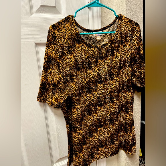 Leopard print fitted tee 3xl - Picture 1 of 4
